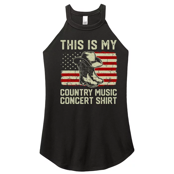 Cowboy Boots Hat This Is My Country Music Concert Women’s Perfect Tri Rocker Tank