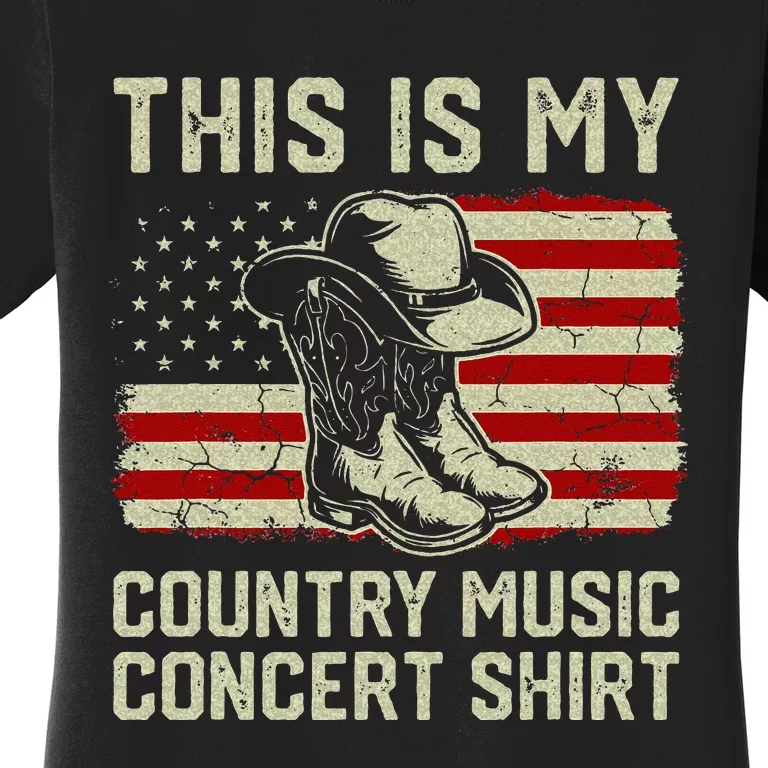 Cowboy Boots Hat This Is My Country Music Concert Women's T-Shirt