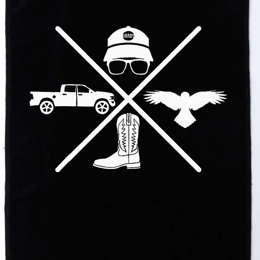 Crow Boots Hat and Truck Funny Hardy Family Platinum Collection Golf Towel