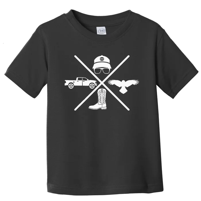 Crow Boots Hat and Truck Funny Hardy Family Toddler T-Shirt