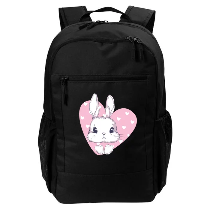 Cute Bunny Heart Pink Girly Love Rabbit Childrens Daily Commute Backpack