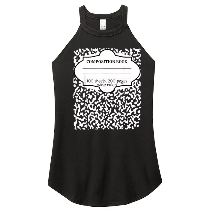 Composition Book Halloween Women’s Perfect Tri Rocker Tank