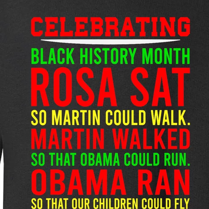 Celebrating Black History Month, Inspirational Power Leaders Toddler Sweatshirt