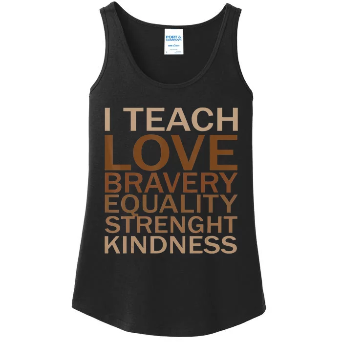 Celebrate Black History Month I Teach Black History Teacher Ladies Essential Tank