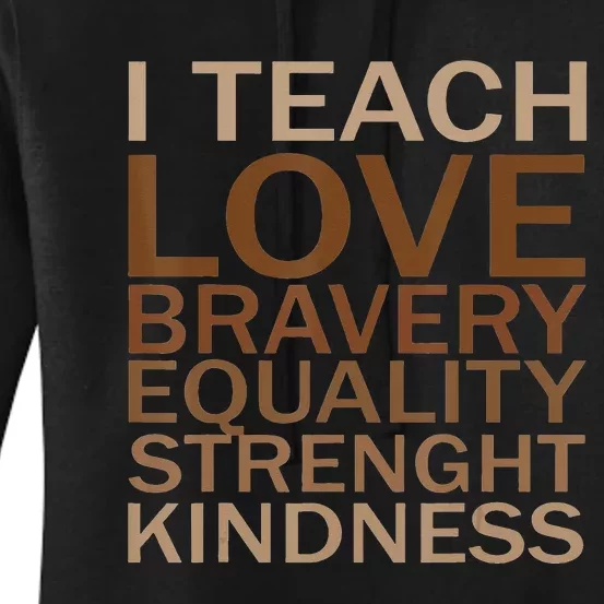 Celebrate Black History Month I Teach Black History Teacher Women's Pullover Hoodie