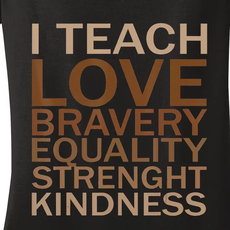 Celebrate Black History Month I Teach Black History Teacher Women's V-Neck T-Shirt