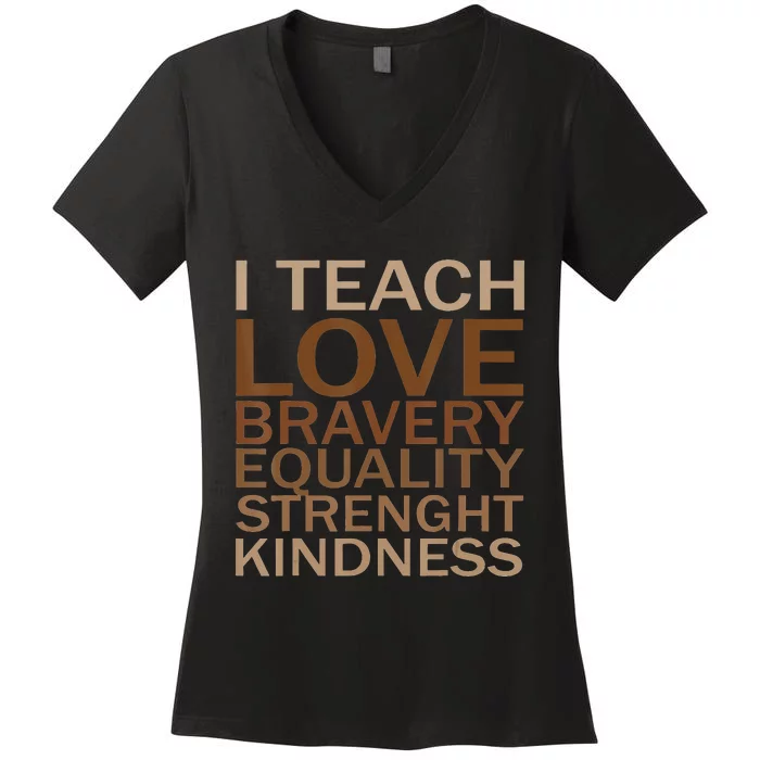 Celebrate Black History Month I Teach Black History Teacher Women's V-Neck T-Shirt