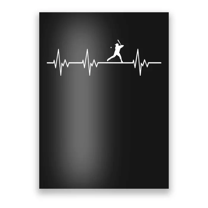 Classic Baseball Heartbeat Baseball Players And Fans Poster