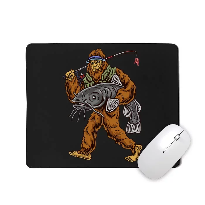 Catfishing Bigfoot Hunting Catfishermen Mousepad