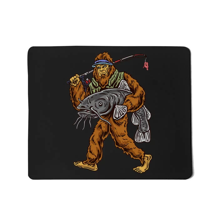 Catfishing Bigfoot Hunting Catfishermen Mousepad