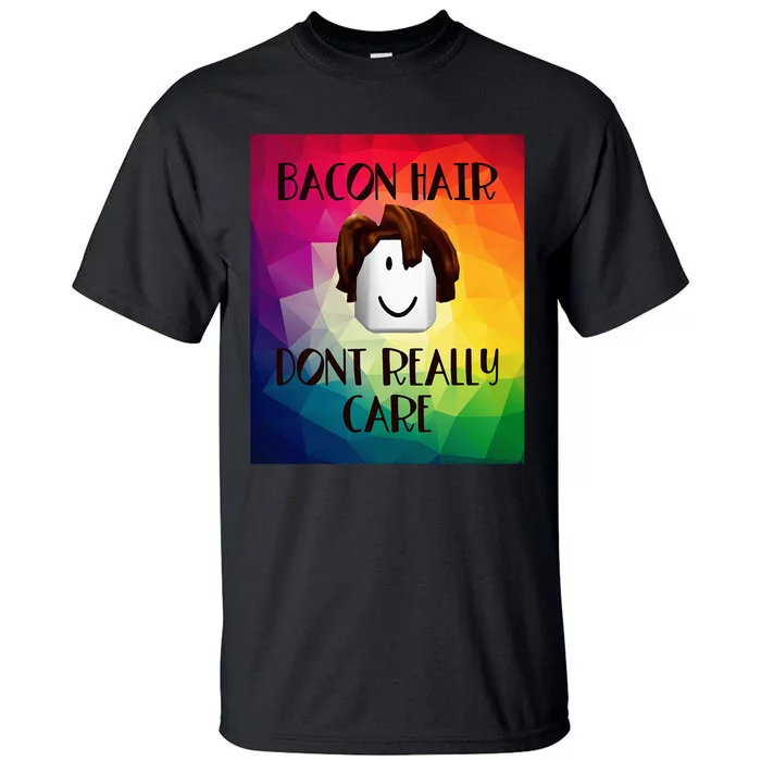 Colorful Bacon Hair Oof Head Design For Boy Video Gamers Tall T-Shirt