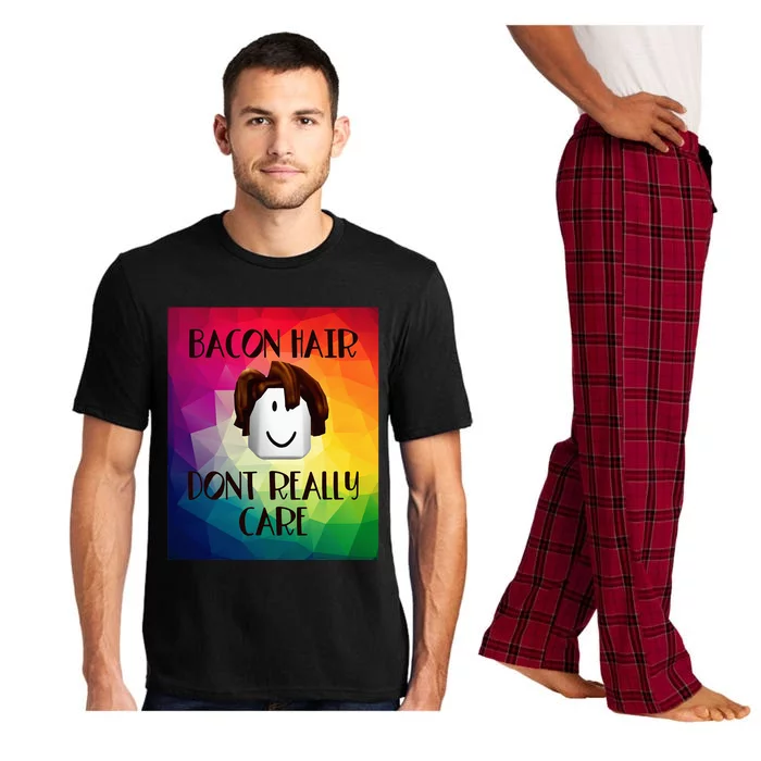 Colorful Bacon Hair Oof Head Design For Boy Video Gamers Pajama Set