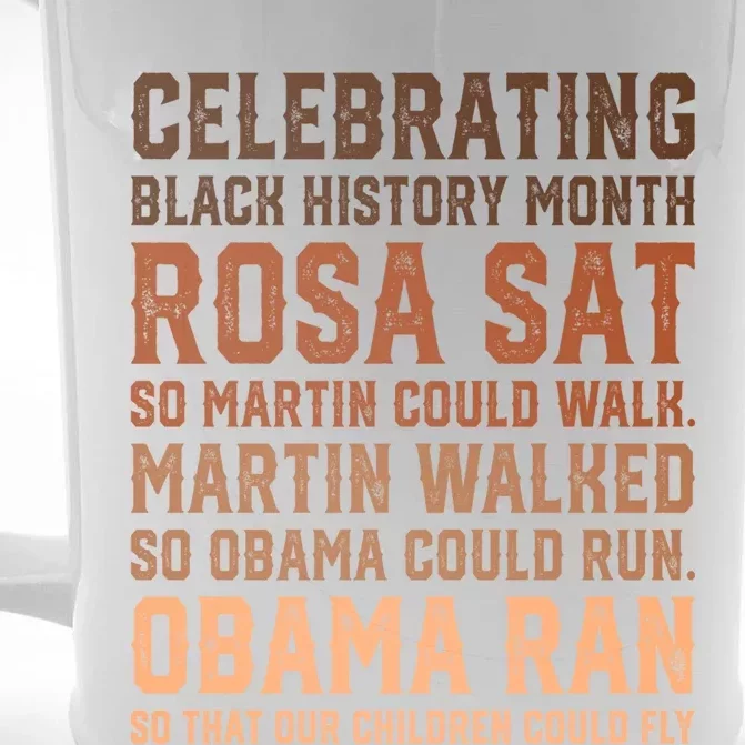 Celebrating Black History Month Inspirational Power Leaders Gift Front & Back Beer Stein