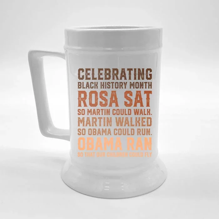 Celebrating Black History Month Inspirational Power Leaders Gift Front & Back Beer Stein