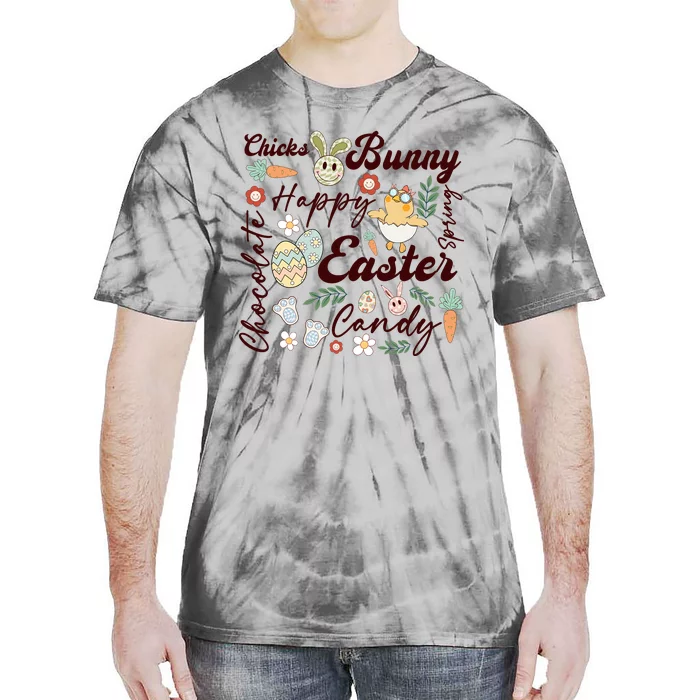 Chicks Bunny Happy Easter Candy Chocolate Tie-Dye T-Shirt