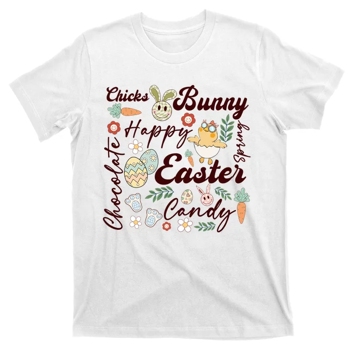 Chicks Bunny Happy Easter Candy Chocolate T-Shirt