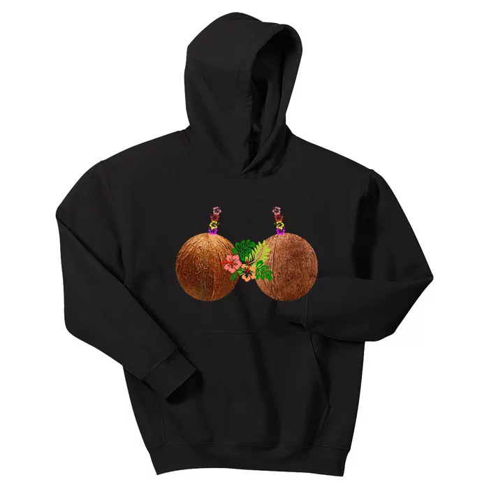 Coconut Bra Hawaii Luau Costume Funny Kids Hoodie