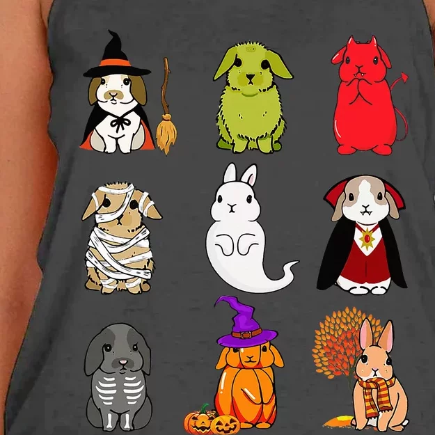 Cute Bunny Halloween Women's Knotted Racerback Tank