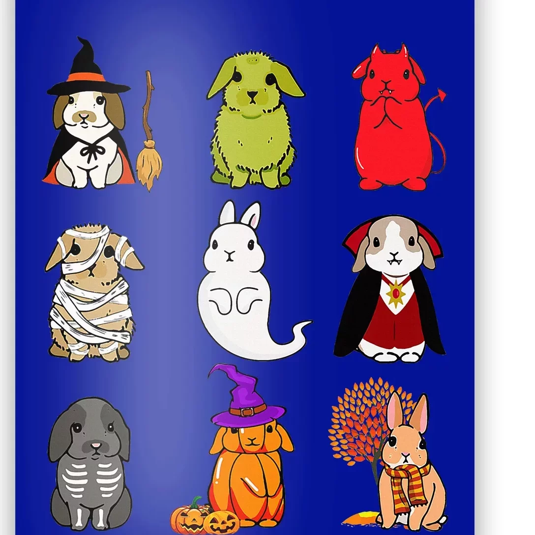 Cute Bunny Halloween Poster