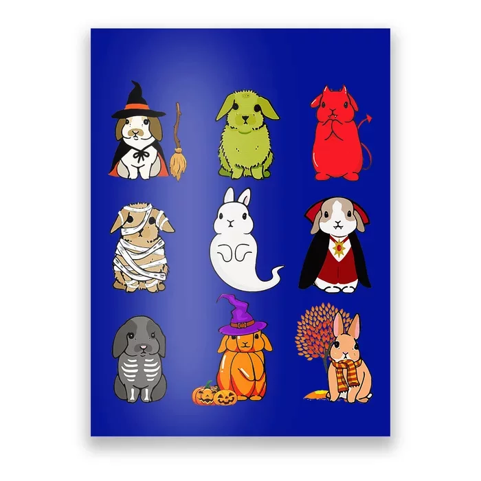 Cute Bunny Halloween Poster