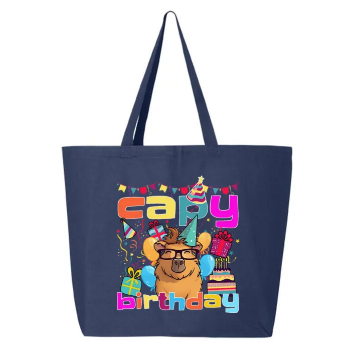 Capy Birthday Happy Birthday Capybara. Funny Capybara Lover 25L Jumbo Tote