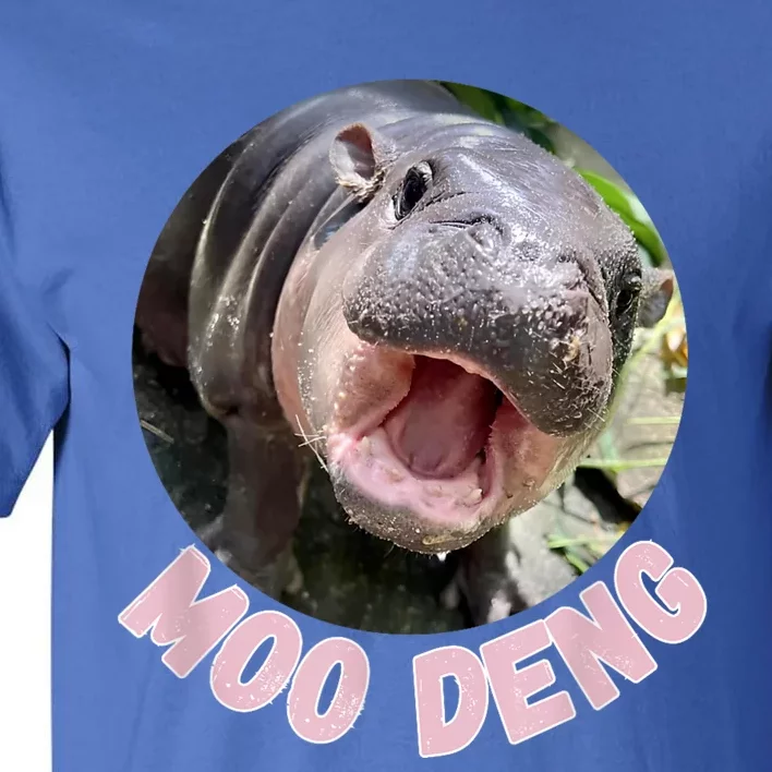 Cute Baby Hippo Moo Deng Bouncy Pig In Thai Hippopotamus Tall T-Shirt