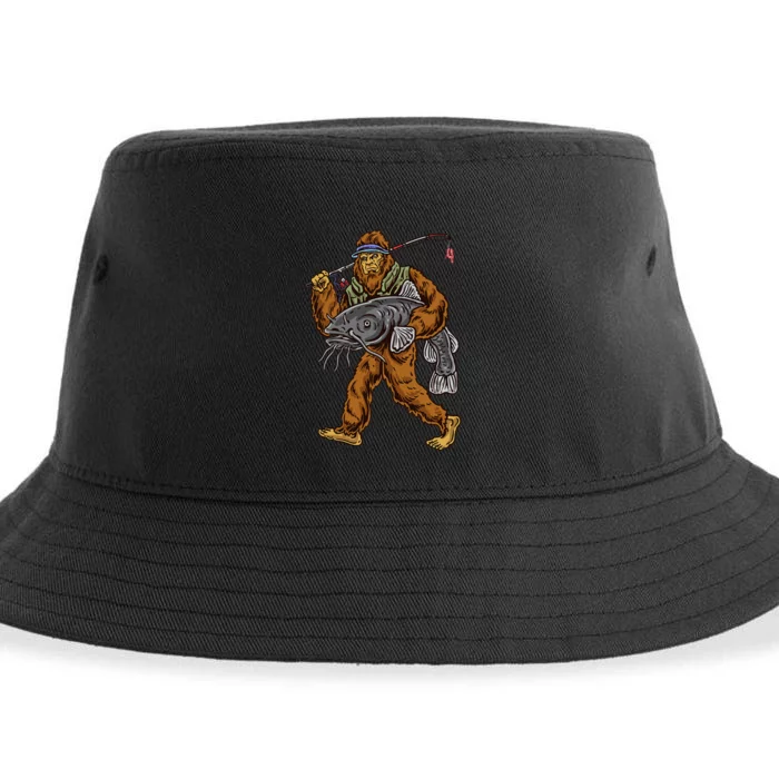 Catfishing Bigfoot Hunting Catfisher Sustainable Bucket Hat