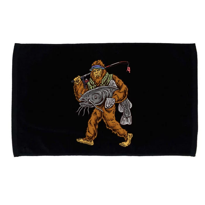 Catfishing Bigfoot Hunting Catfisher Microfiber Hand Towel