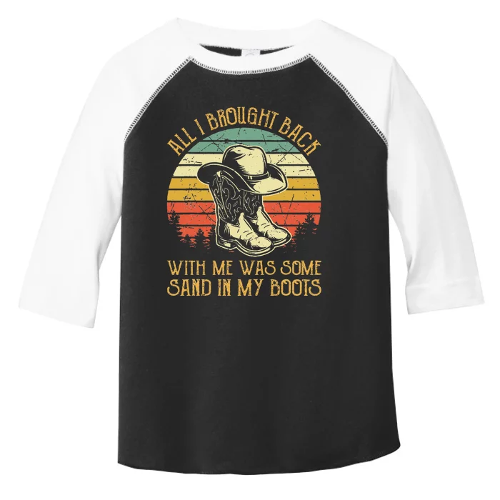 Cowboy Boots Hat Sand In My Boots T Southern Western Toddler Fine Jersey T-Shirt