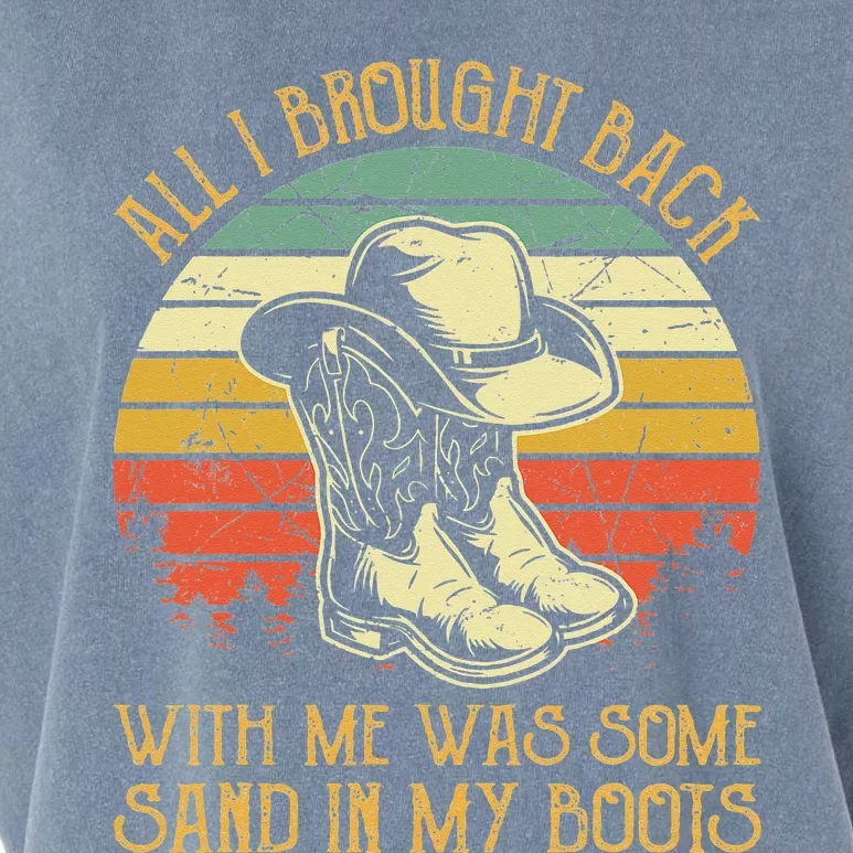 Cowboy Boots Hat Sand In My Boots T Southern Western Garment-Dyed Women's Muscle Tee