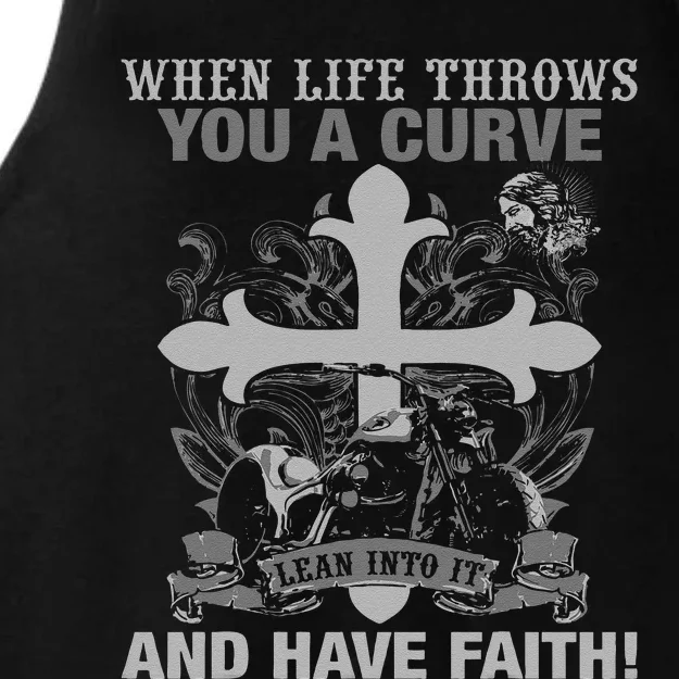 Christian Biker Have Faith Motorcycle Design Ladies Tri-Blend Wicking Tank