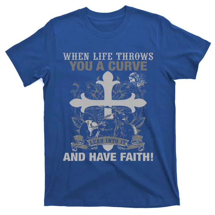 Christian Biker Have Faith Motorcycle Design T-Shirt