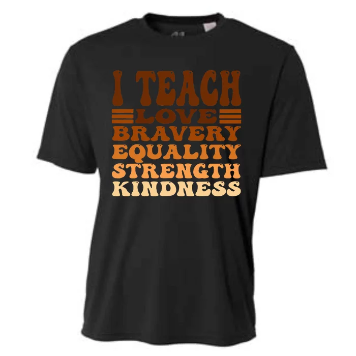 Celebrate Black History Month I Teach Black History Teacher Cooling Performance Crew T-Shirt