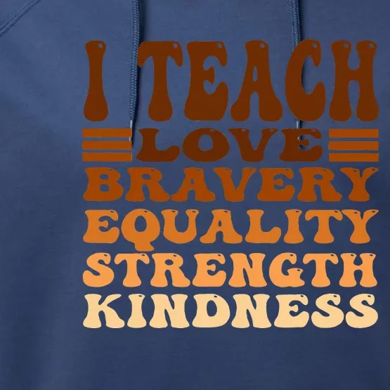 Celebrate Black History Month I Teach Black History Teacher Performance Fleece Hoodie