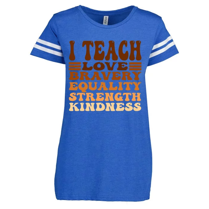 Celebrate Black History Month I Teach Black History Teacher Enza Ladies Jersey Football T-Shirt