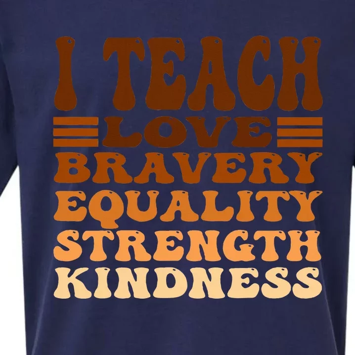 Celebrate Black History Month I Teach Black History Teacher Sueded Cloud Jersey T-Shirt