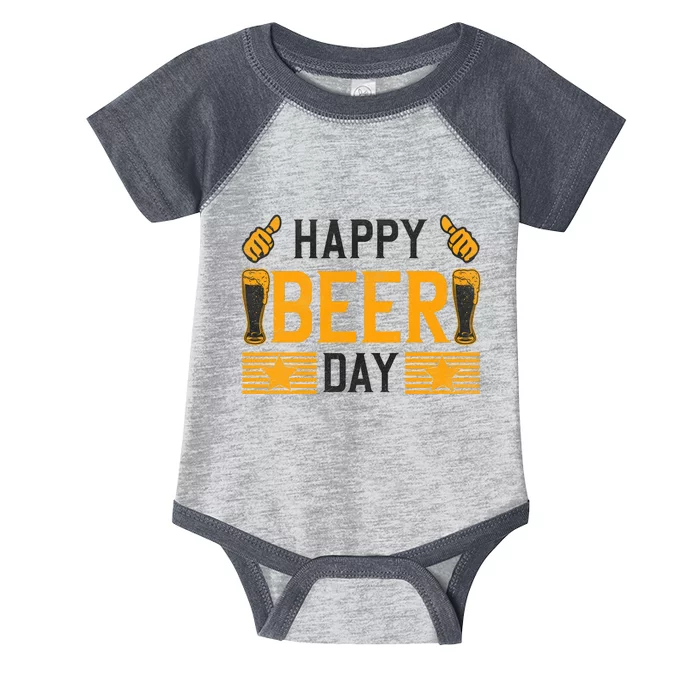 Craft Beer Happy Beer Day Infant Baby Jersey Bodysuit