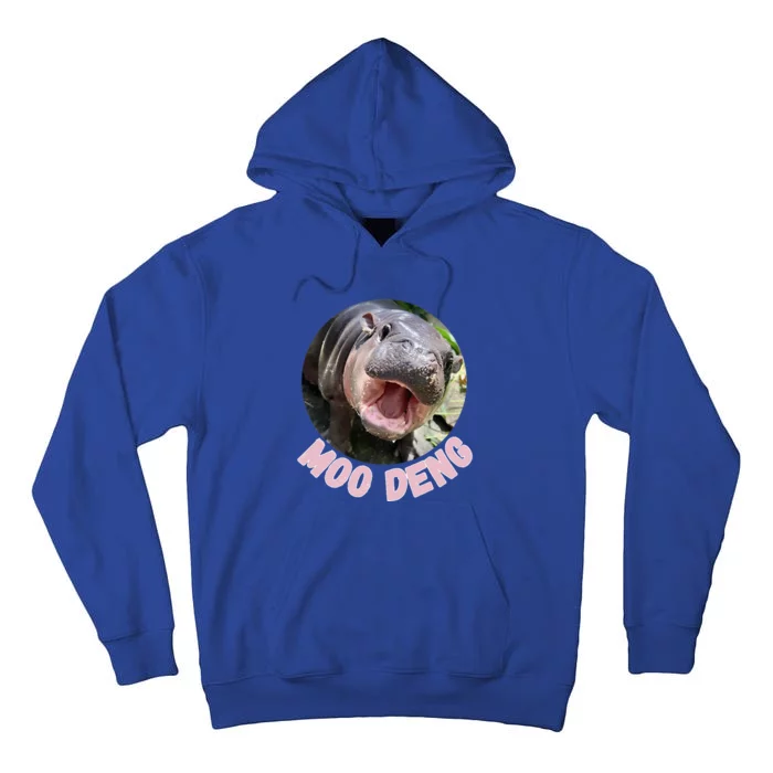 Cute Baby Hippo Moo Deng Bouncy Pig In Thai Hippopotamus Tall Hoodie