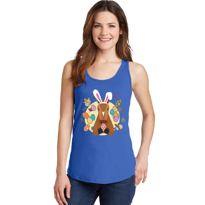 Cute Bunny Horse Easter Sunday Egg Hunter Gift Ladies Essential Tank