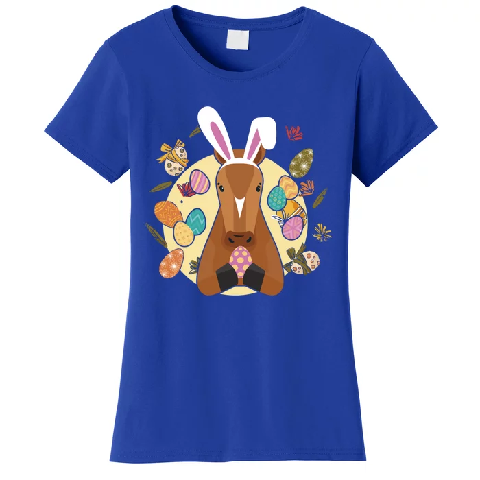 Cute Bunny Horse Easter Sunday Egg Hunter Gift Women's T-Shirt