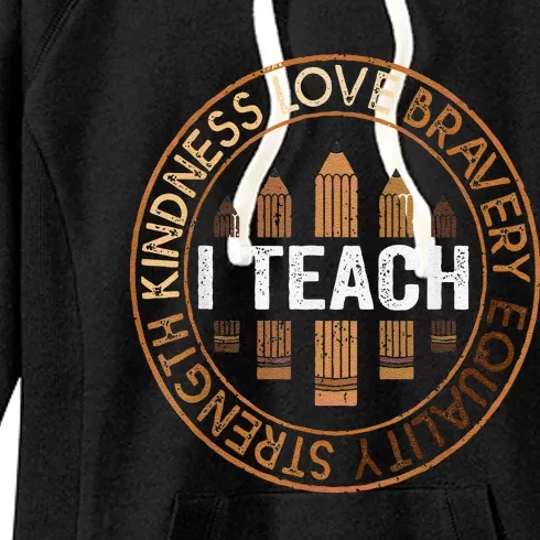 Celebrate Black History Month Teach Black History Teacher Women's Fleece Hoodie