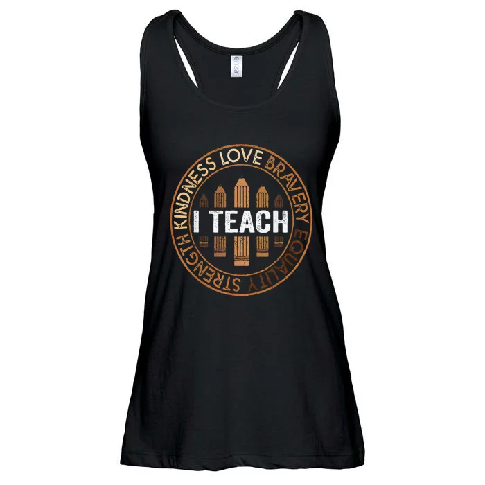 Celebrate Black History Month Teach Black History Teacher Ladies Essential Flowy Tank