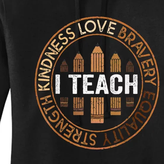 Celebrate Black History Month Teach Black History Teacher Women's Pullover Hoodie