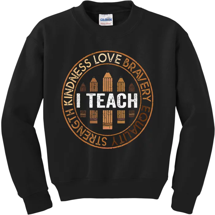 Celebrate Black History Month Teach Black History Teacher Kids Sweatshirt