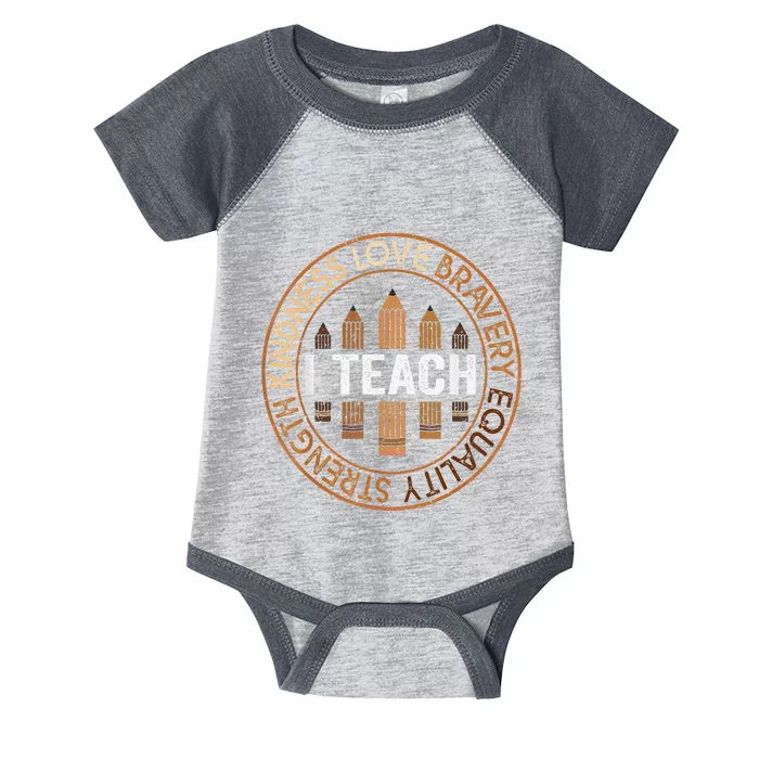 Celebrate Black History Month Teach Black History Teacher Infant Baby Jersey Bodysuit