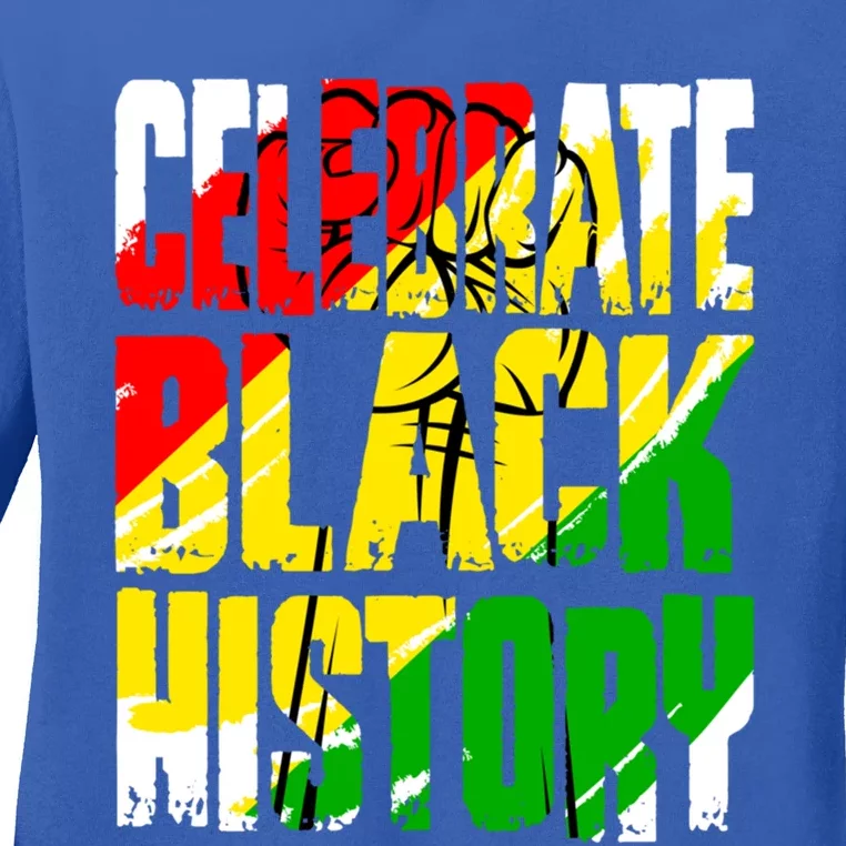 Celebrate Black History Juneteenth African American Pride Funny Gift Ladies Long Sleeve Shirt