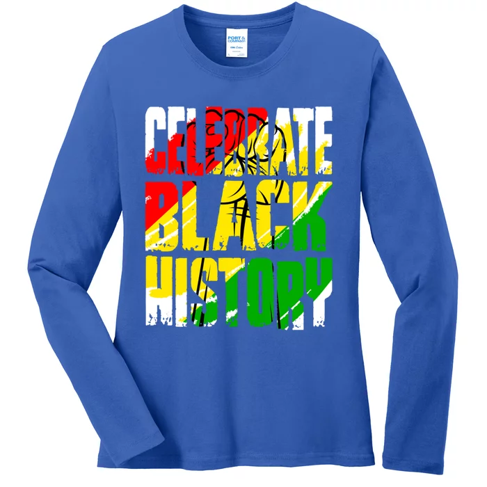 Celebrate Black History Juneteenth African American Pride Funny Gift Ladies Long Sleeve Shirt