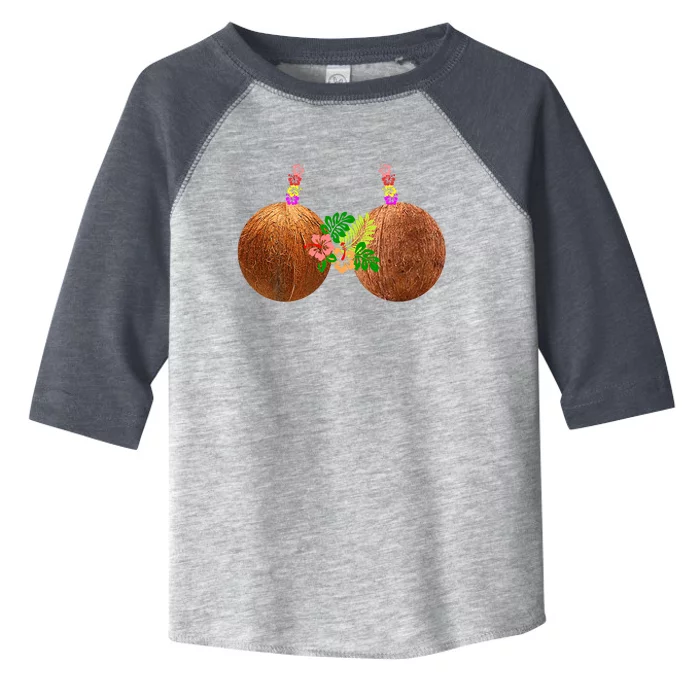 Coconut Bra Hawaii Luau Costume Funny Toddler Fine Jersey T-Shirt