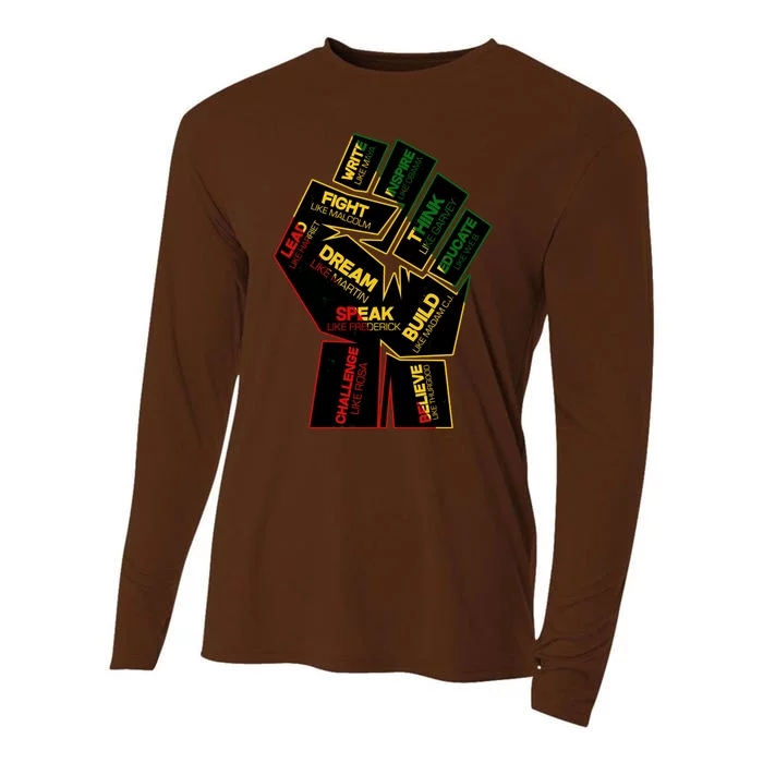 Cool Black History Month Historical Figures Protest Fist Cooling Performance Long Sleeve Crew