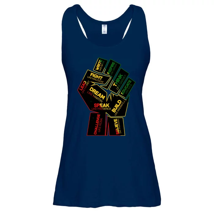 Cool Black History Month Historical Figures Protest Fist Ladies Essential Flowy Tank